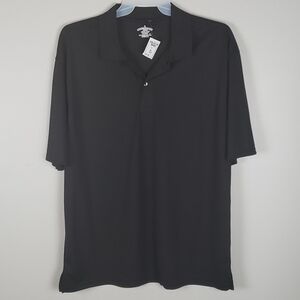 Burlington Outer Banks Cool Dri XL Black Polo NWT